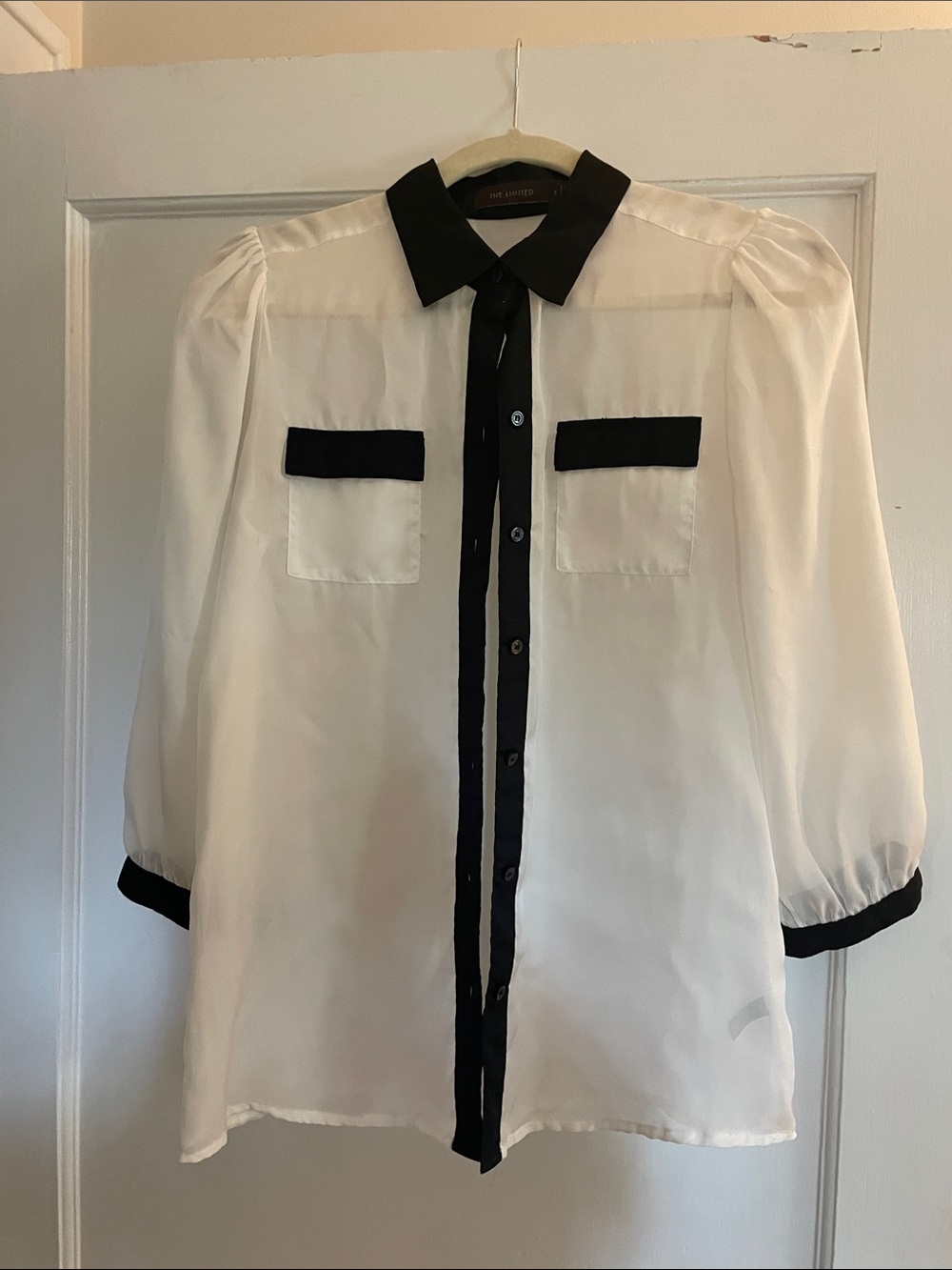 Sheer Ivory Button Down